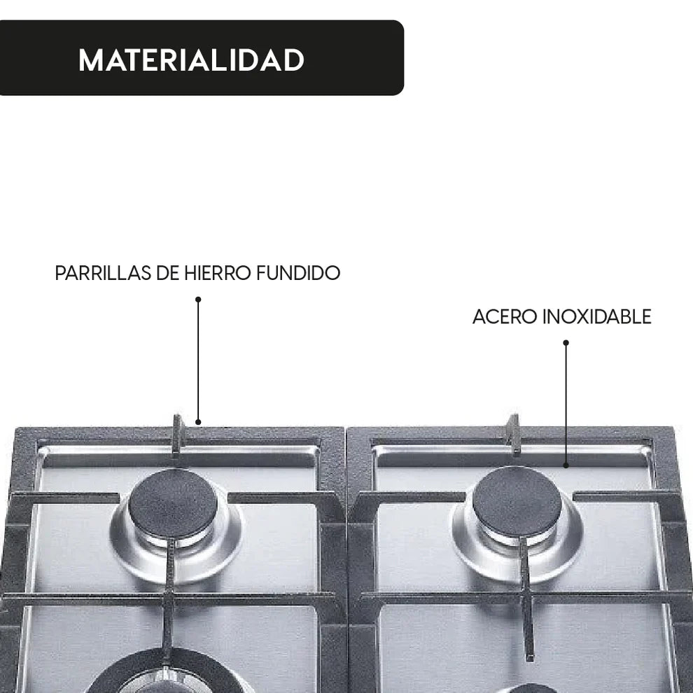 Encimera a Gas Prestige 4 Quemadores 60 cm FDV