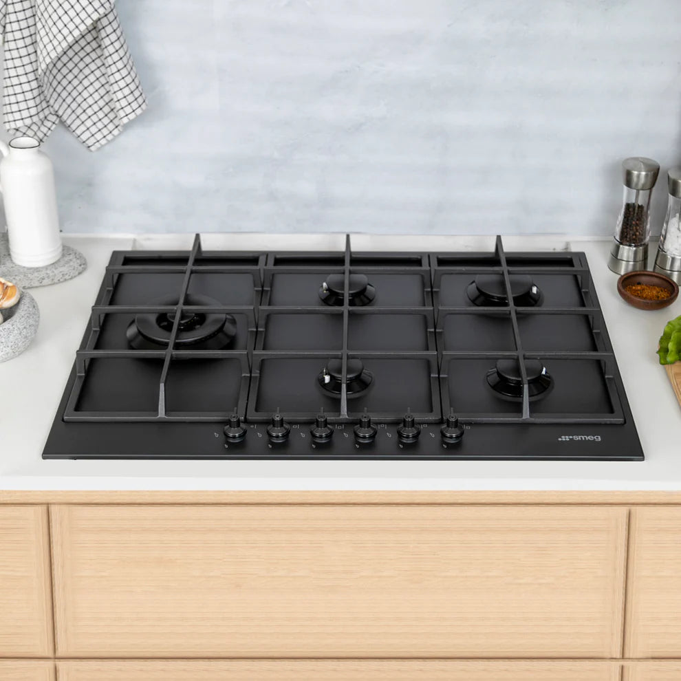 Encimera a Gas PX375LMB 5 Quemadores 70 cm Smeg