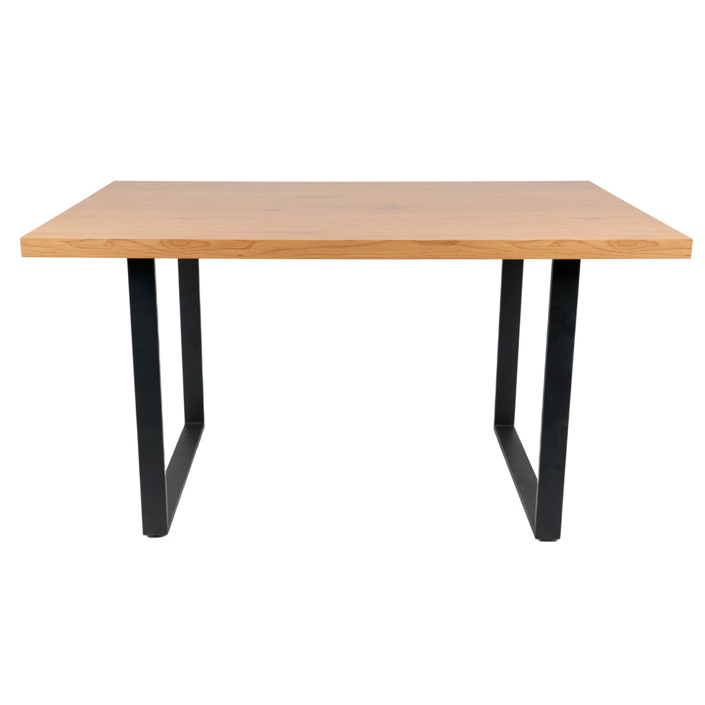 Mesa de Comedor Metal Norte Estilo Industrial 140x90 Madera Clara