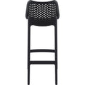 Taburete Piso de Bar Terraza Exterior Oslo - Negro