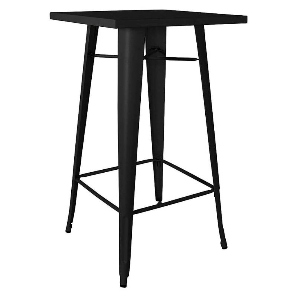 Mesa Sur de bar o terraza o restaurant 105 cm de alto 60x60cm - Negra