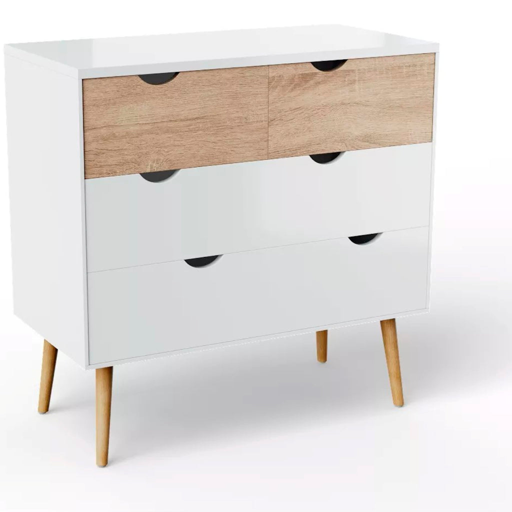 Cómoda Madera White 6 Cajones