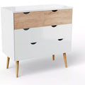 Cómoda Madera White 6 Cajones