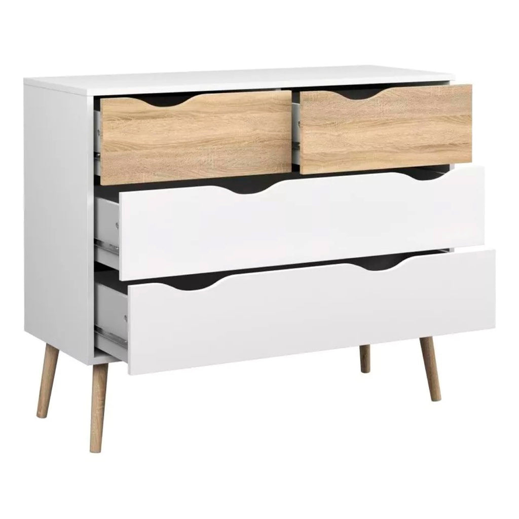 Cómoda Madera White 6 Cajones