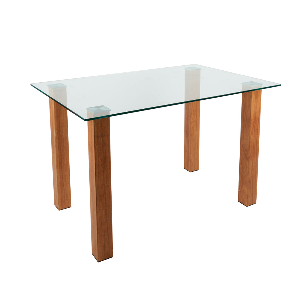 Mesa de comedor vidrio Rectan 120x80