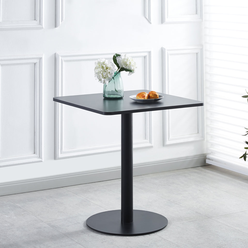 Mesa restaurant bar Oslo 70x70 Tubo Metal cubierta MDF tipo madera