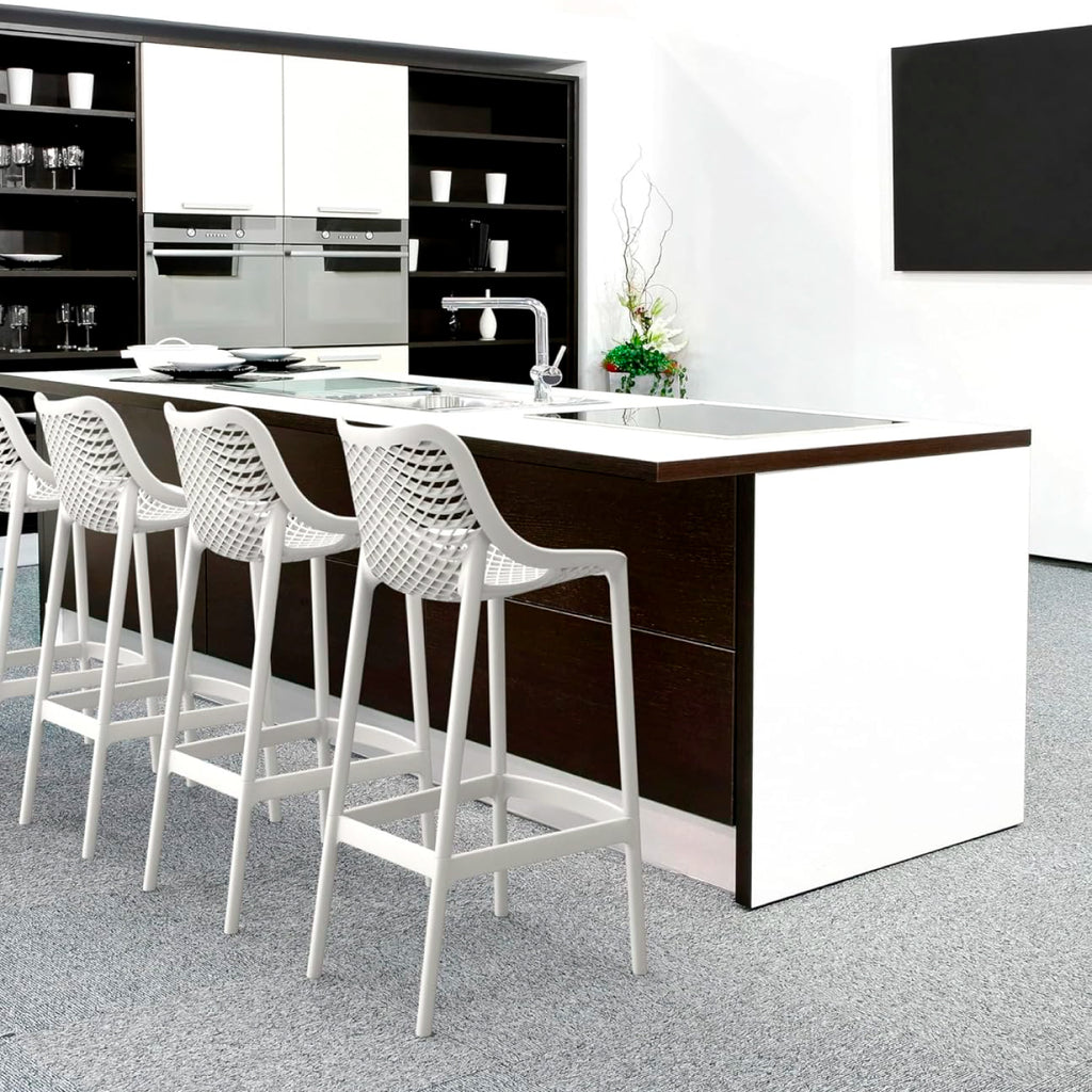 Taburete Piso de Bar Terraza Exterior Oslo - Blanco