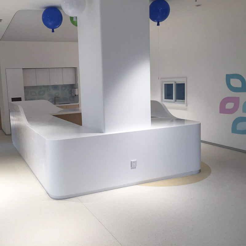 Clínicas Fabricación e Instalación de cubiertas CORIAN Blanco metro lineal