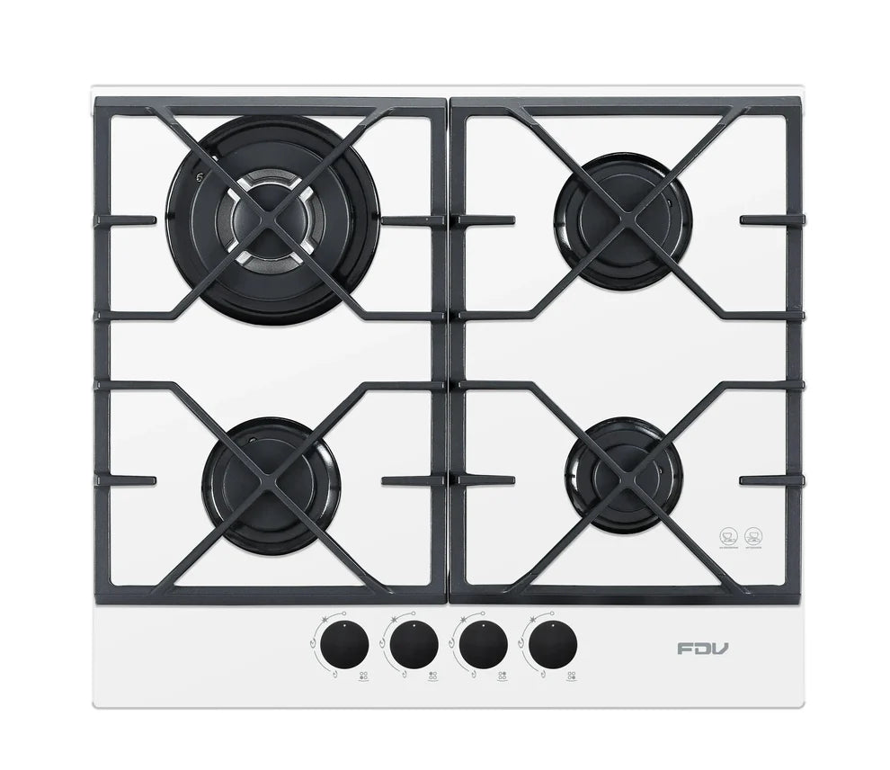 Encimera a Gas Signature White 4 Quemadores 60 cm FDV