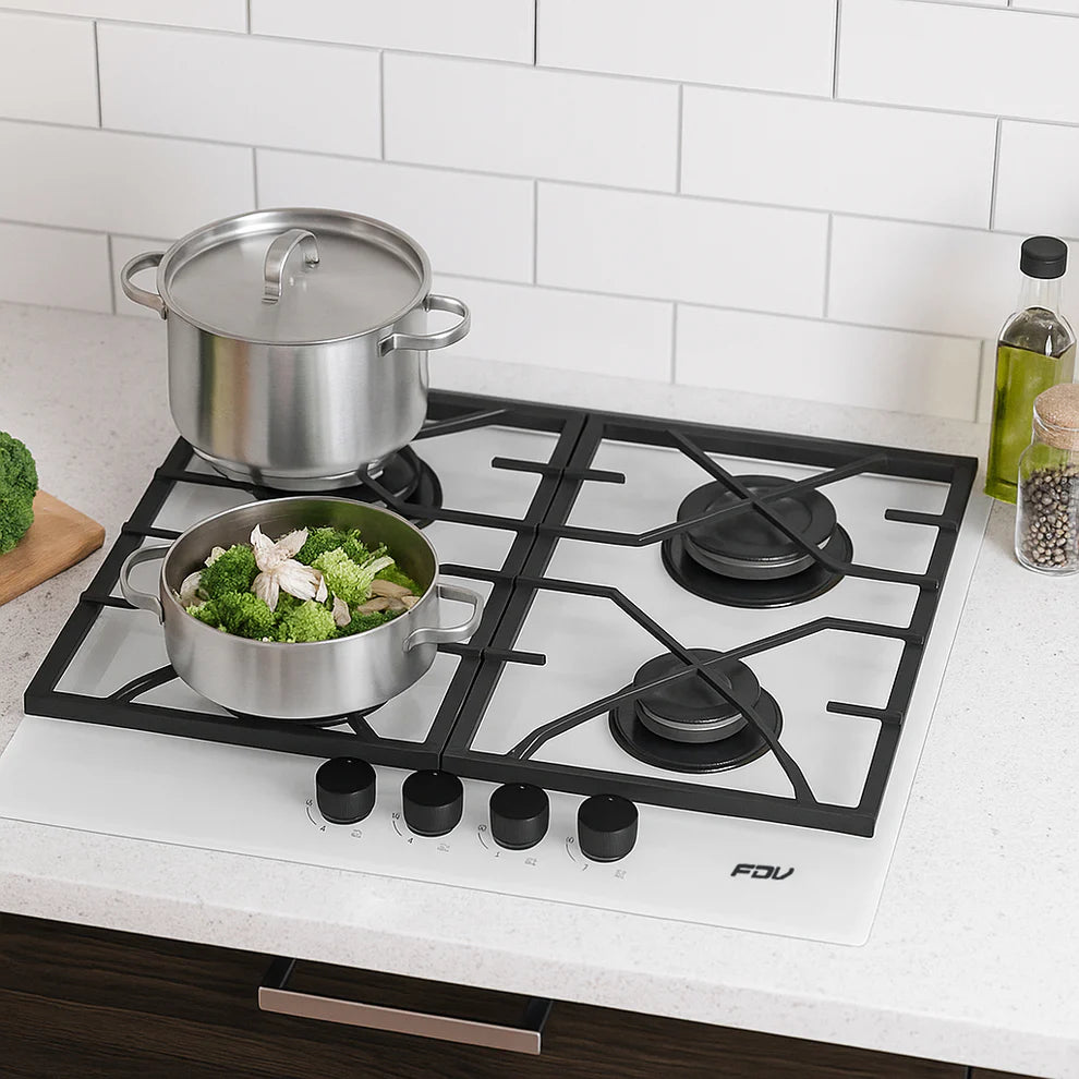 Encimera a Gas Signature White 4 Quemadores 60 cm FDV