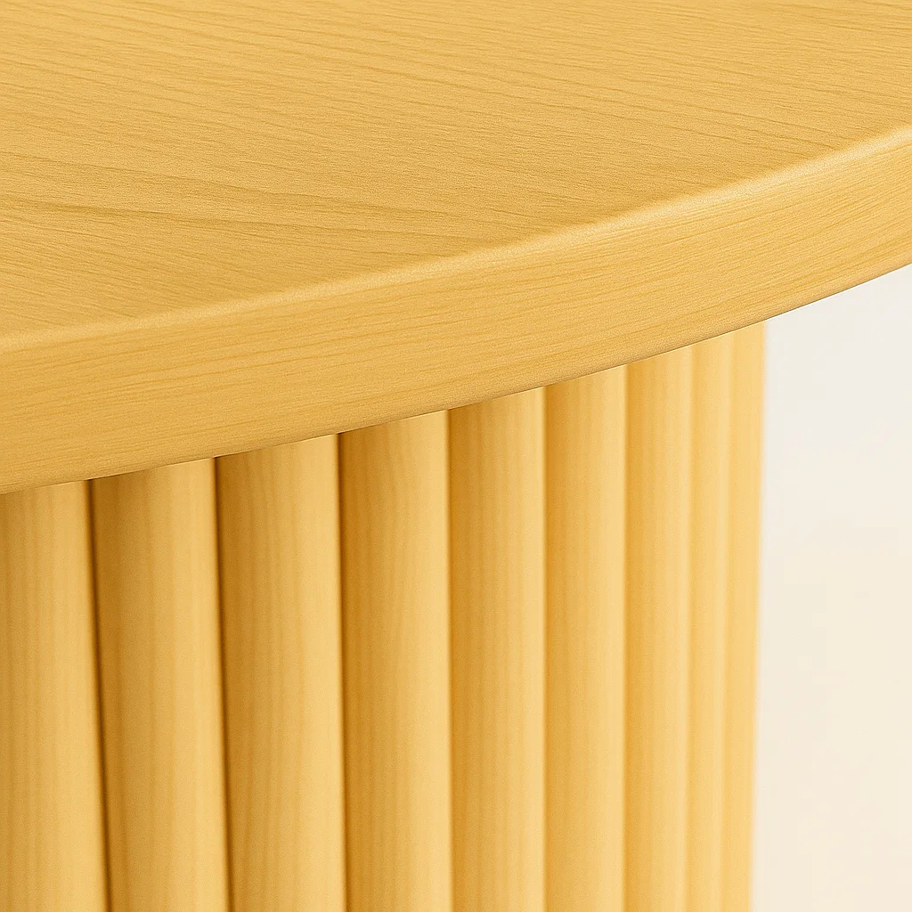 Mesa Redonda Serena Armonía de 130 cm Madera Natural - Café