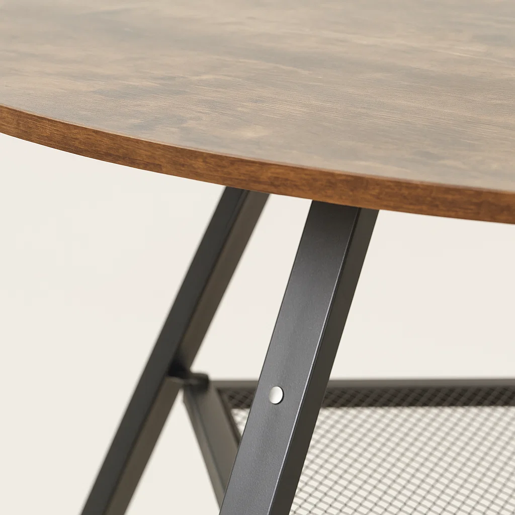 Mesa de Comedor Redonda Estilo Industrial Stone