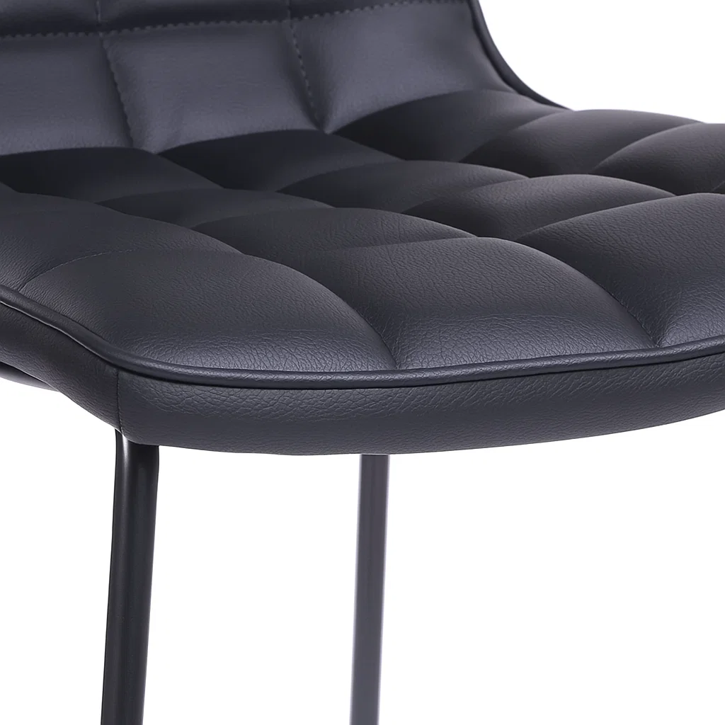 Taburete Alto Roma Cuero Sintetico con Patas Metálicas Estilo Industrial