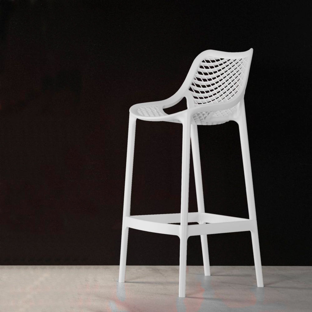 Taburete Piso de Bar Terraza Exterior Oslo - Blanco