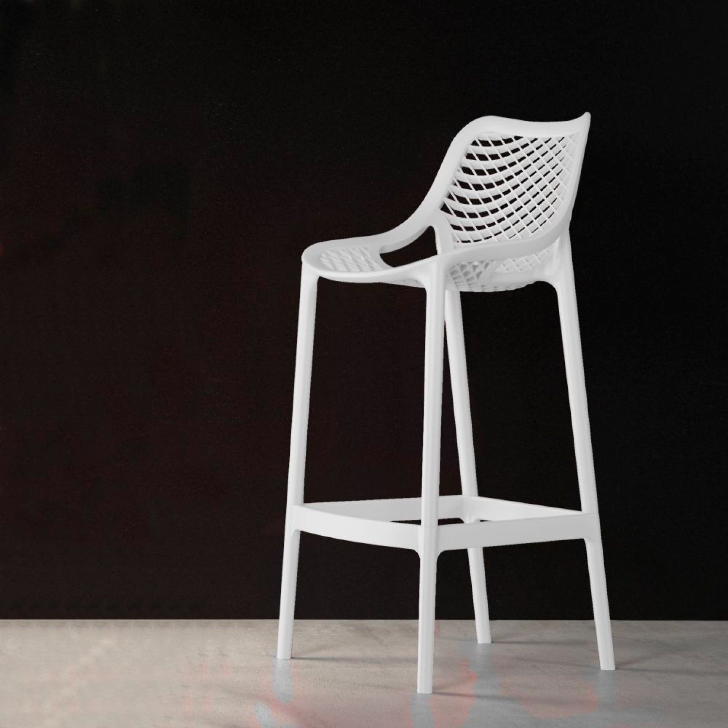 Taburete Piso de Bar Terraza Exterior Oslo - Blanco